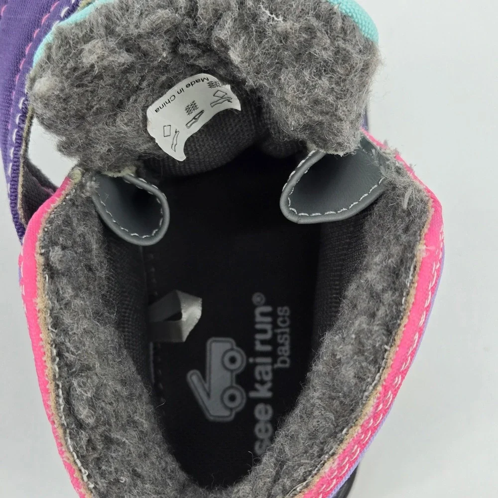 See Kai Run Blake Waterproof Insulated Purple Mint Winter Boots Kids Size 8 EUC